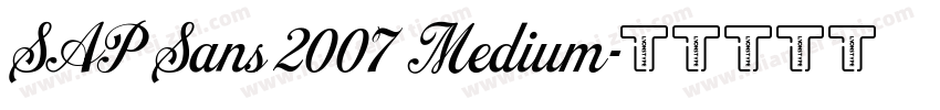 SAP Sans 2007 Medium字体转换